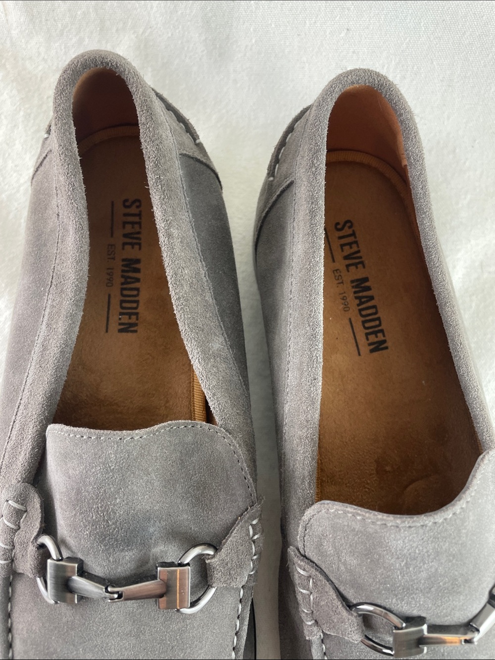 Steve Madden Arista Men's Grey Suede Bit Loafers Size 12 - Picture 6 of 12
